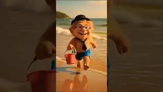 A day in the beach with little Matteo! #foryou #animation #subscribe #trending #shorts #viral #fyp