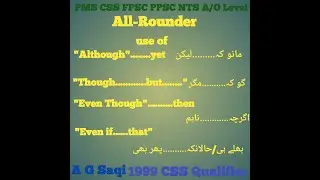 | Although.....yet | though.....but | even....though | even if | Use | English | Grammar | CSS PMS |