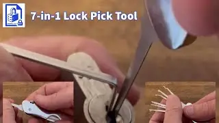 1022. Picking Euro Cylinder using tension tool in top and bottom of keyway with Jackknife Lock Pick