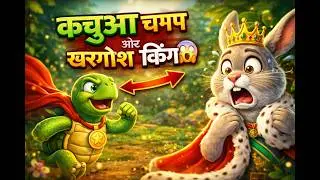 Kachua Champ vs Khargosh King 🐢🐇 | Funny Race Story in Hindi | Moral Story