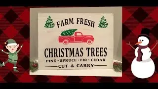 DIY Fresh Farm Christmas Tree sign and 2 other DIY Christmas Decor