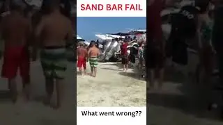 🏝SAND BAR FAIL🏝 #shorts #beached #boatfail #sandbar #floridakeys
