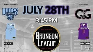 Quiet Grind vs Hoops University Game- Brunson League Season 11 Week 5 @UA House