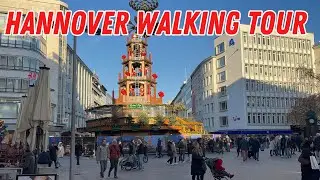 Walking tour in Hannover, Germany - 4K 60fps