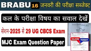brabu ug 1st sem exam 16 January question paper, bihar university ug 1st semester exam vvi question 