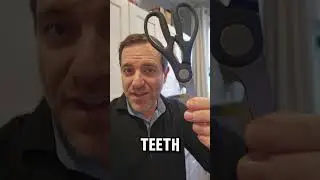 What's the purpose of the metal teeth in the kitchen scissors used for?