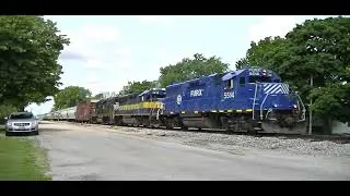 Decatur & Eastern Illinois Railroad 5514 GP38-2 + 4210 GP40-2 + 5554 GP38-2 Revenue Freight 5/31/19