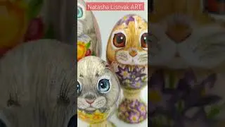 Easter Eggs Easter Bunny Easter Hare Gift for Mom Artist Natasha Lisnyak Poltava City Ukraine