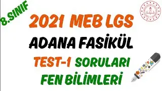 8.Sınıf LGS 1.Ünite Fen Çalışma Fasikülü Mevsimlerin Oluşumu Test - 1 Çözümü (ADANA)