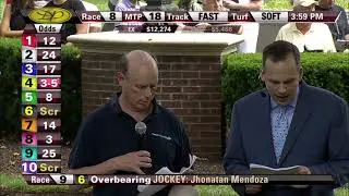 Stan Salter with Frank Vespe in the Paddock before the Delaware Oaks
