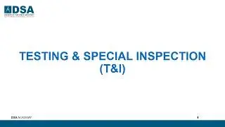 DSA Testing and Special Inspection