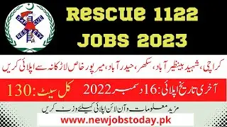 Sindh Emergency Rescue Service 1122 Jobs 2022-23 | Online Apply PTS Pakistan Testing Service