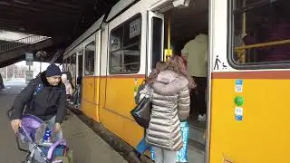 tram ride Nr.2 From Boráros square To Fővám square - Budapest [4K HDR]