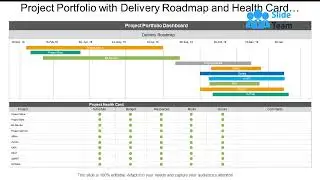 Project Portfolio With Delivery Roadmap And Health Card Dashboards