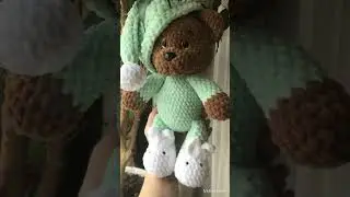 Мишка в пижаме, в наличии #toys #knitting #crochet #kids #handmade #игрушки #мишка