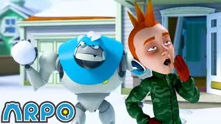 Cold Day Chaos! Big Snowball Battle ❄️ | ARPO The Robot | Funny Kids Cartoons