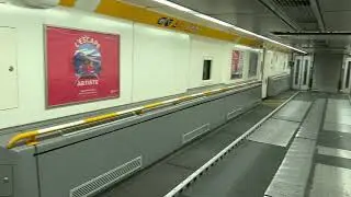 Inside the Eurotunnel with a motorcycle