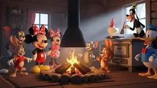 Mickey & Friends Enjoy the Foggy Log Burner Cooking Adventure 🐭🔥🦆