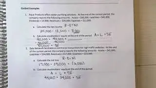 ACC 120 Financial Accounting | Chapter 1 | Calculating Net Income and Stockholders Equity