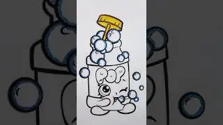Shopkins Pops Bubble Blower Coloring Shorts 🎨🧼✨ #shorts #ytshorts #art