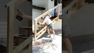 Una barandilla de escalera f&aacute;cil de hacer que cualquiera puede fabricar