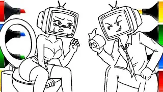 Skibidi Toilet TV TITAN Coloring Pages - Color All New Bosses #843