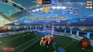 Rocket League finishing aerial goal