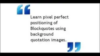 Blockquote Styling using Background Images