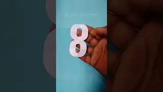 paper cutting make ( 8 ) number .#shorts #number #papercraft #paperorigami #easy  #origamipaper