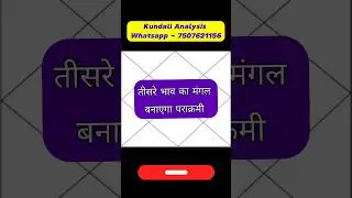 Mars in Third House | कुंडली में तृतीय भाव का मंगल #shorts #horoscope #mars #trending