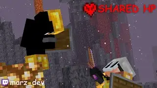 TWO NOOBS TRY TO BEAT MINECRAFT WITH SHARED HP