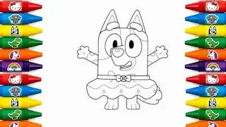 Bluey Easy Drawing | Cartoon Coloring for Kids