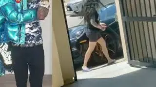 Blueface Baby Mama Smashes His Porches Window