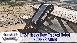Heavy Duty Tracked Robot with Flipper Arms LT2-F by SuperDroid Robots