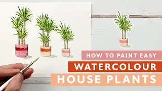 How to Paint Easy Watercolour House Plants