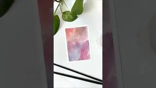 Aesthetic galaxy painting with watercolors | Simple art idea for beginners | Space clouds and stars