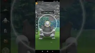 Catching a wild Aggron in Pokemon Go