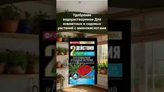 Удобрение водорастворимое  2 в 1 для комнатных растений с аминокислотами #комнатныерастения
