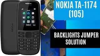 Nokia TA-1174(105) LCD Backlight jumper solution / How to jumper Nokia 105 backlights