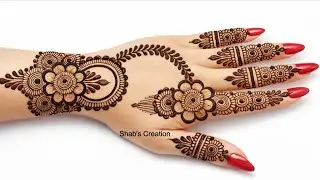 Simple Beautiful Back hand mehndi design | Stylish Mehndi designs | Mehandi ka design| Mehandi henna