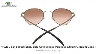 Serengeti HAMEL Sunglasses Shiny Bold Gold Mineral Polarized Drivers Gradient Cat 2 to 3 50mm
