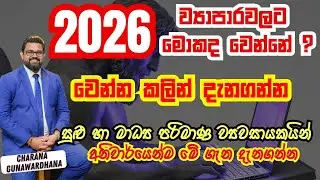 2026 දී ව්‍යාපාරවලට මොකද වෙන්නේ ? #business #charanagunawardhana #businessideas #lawofattraction