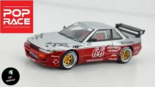 Pandem Nissan Silvia S13 Moontech by Pop Race 1/64 | UNBOXING and REVIEW