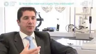 How does laser eye surgery help presbyopia?