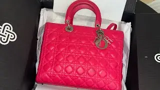 WENT TO NEIMAN MARCUS | FASHIONPHILE LARGE LADY DIOR FUCHSIA UNBOXING (MUST SEE BAG REVEAL)