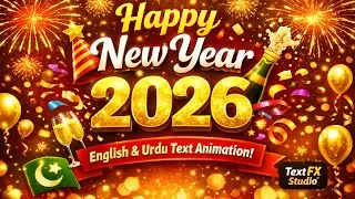 Happy New Year 2026 | New Year Wishes Text Animation | Text FX Studio