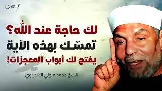 لك حاجة عند الله؟ تمسّك بهذه الآية يفتح لك أبواب المعجزات!   الشيخ الشعراوي