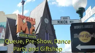 Despicable Me Minion Mayhem, Queue, Pre-Show, Dance Party and Giftshop