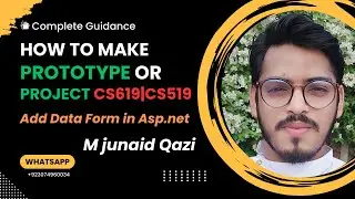 How to Make Add Data Page/Form in ASP.NET of CS619|CS519 Complete Code by M junaid  Qazi