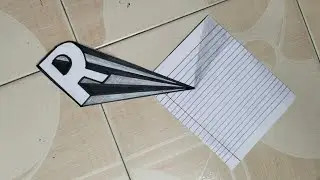 This Letter R Looks Like It&rsquo;s Floating on Paper 😱 | 3D Drawing Tutorial